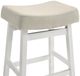 Armen Living Lenon 2-Piece Dune Cloud/White Barstool Set-4