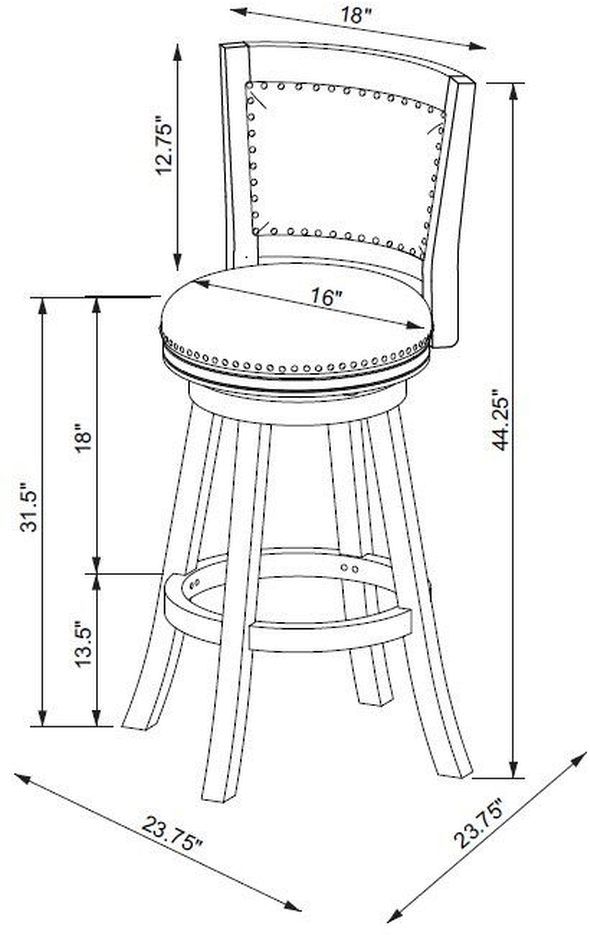 Linon Tift Gray Brown Bar Stool-1