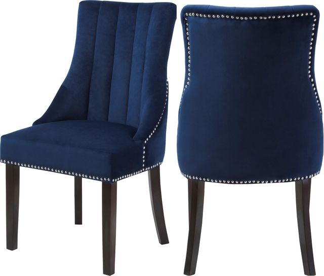 Meridian Furniture Oxford Navy Velvet Dining Chair-1