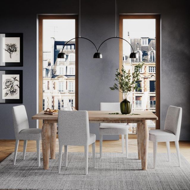 Jofran Inc. Urban Archive Wilson Platinum Upholstered Dining Side Chair-1