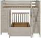 Maxwood Furniture Inc. Mayfair I Stone Youth Full Over Twin Storage Study Loft Bunk-3