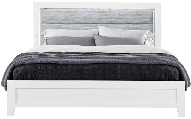 Global Furniture USA Luccia White Full Panel Bed-1