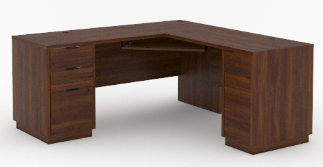 Sauder® Englewood® Spiced Mahogany™ L-Shaped Desk