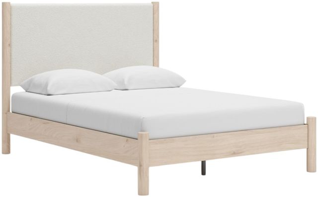 Signature Design by Ashley® Cadmori Tan Twin Upholstered Panel Bed-0
