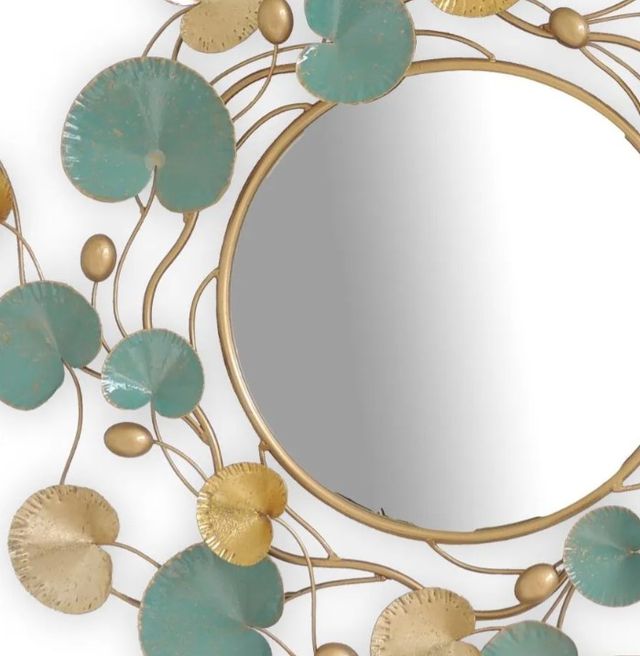 Classy Art Style 26 Chrome/Gold/Green Wall Mirror-1