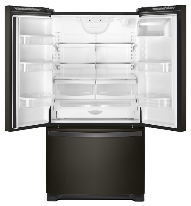Whirlpool® 20 Cu. Ft. Wide Counter Depth French Door Refrigerator-Fingerprint Resistant Black Stainless Steel-1