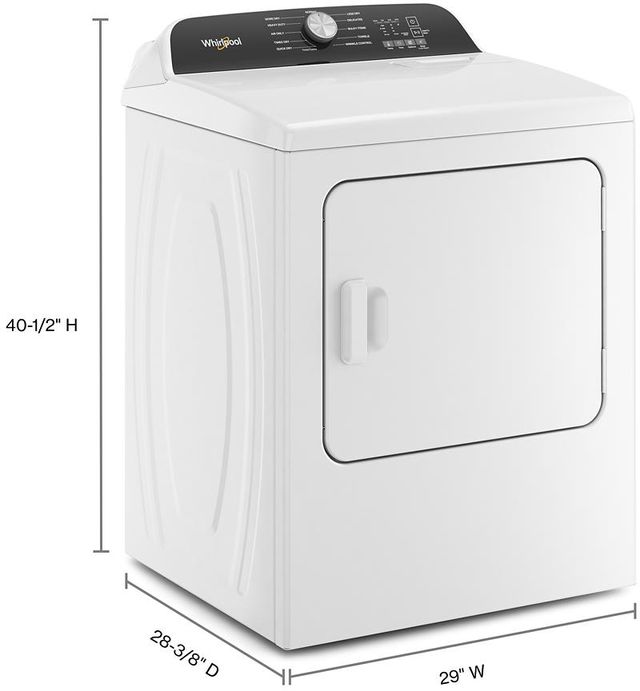 Whirlpool® 7.0 Cu. Ft. White Front Load Electric Dryer-6