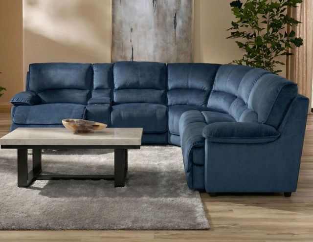 Steve Silver Co. Olsen 6-Piece Indigo L-Shape Dual-Power Zero-Gravity Reclining Sectional-2
