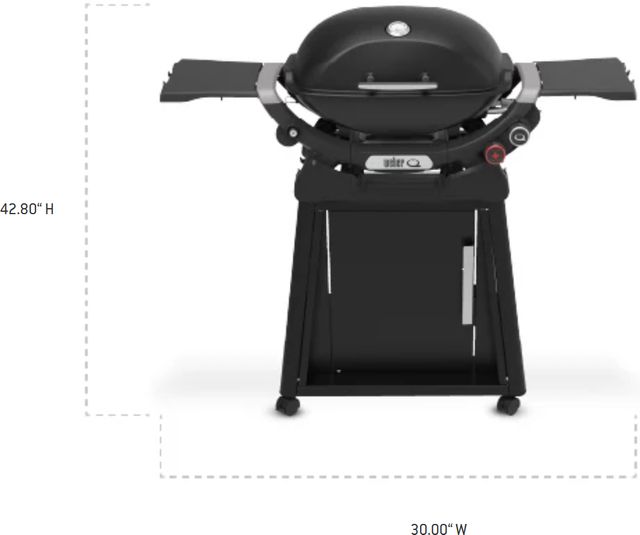 Weber® Q 2800N+ 2-Burner Midnight Black Tabletop Liquid Propane Grill-1