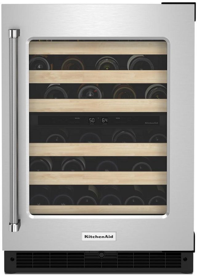 KitchenAid® 24" Stainless Steel Wine Cooler-5