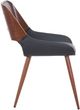 Inspire™ Hudson Black/Walnut Side Chair, Faux Leather-4