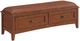 Whittier Wood® Furniture McKenzie Glazed Antique Cherry 2-Drawer Bench-0