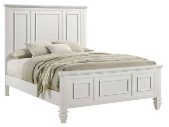 Coaster® Sandy Beach Cream White King Panel Bed with High Headboard-0