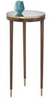 Modern History Somerset Bay Home Lyon Glass Top Spot Table with Brown Base-0