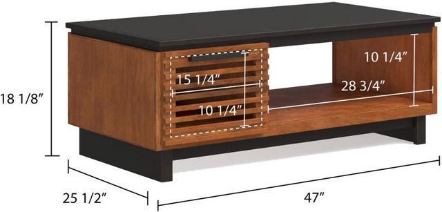 Legends Home Graceland Bourbon Cocktail Table with Matter Black Base-2
