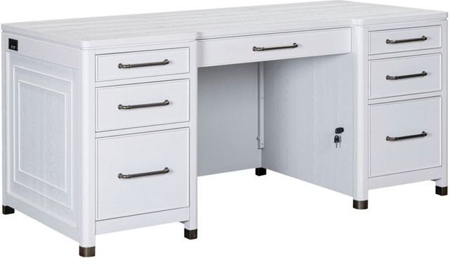 aspenhome® Norah Simply White 68'' Executive Desk-0