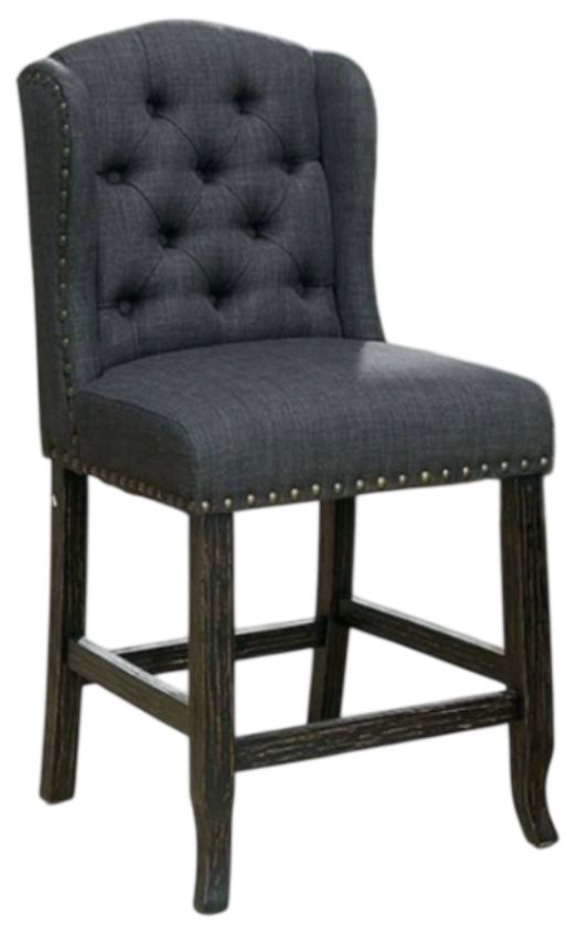 Furniture of America® Sania Antique Black/Gray Counter Chair-0