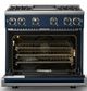 Viking® 7 Series 36" Slate Blue Pro Style Natural Gas Range with 12" Reversible Griddle-1