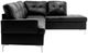 Homelegance® Barrington 3-Piece Black Right-Arm Facing Sectional and Chaise with Ottoman-4