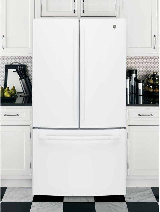 GE® 36 in. 27.0 Cu. Ft. White French Door Refrigerator-10