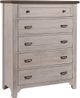 LM Co Home by Vaughan-Bassett Bungalow Dover Gray/Folkstone 5-Drawer Chest-0