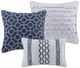 Olliix by Madison Park Bennett 7 Piece Navy California King Jacquard Comforter Set-2