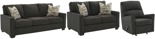 Signature Design by Ashley® Lucina 3-Piece Charcoal Living Room Seating Set-0