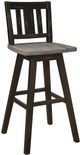 Mazin Furniture Amsonia Black/Distressed Gray Swivel Bar Chair-0