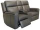 Flexsteel® Wyatt Gunmetal Gray Power Reclining Loveseat with Console, Power Headrests and Lumbar-3