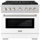 ZLINE Paramount 36" 5.2 cu. ft. Satin Stainless Steel Paramount Dual Fuel Range with 6 Burner DuoPro™ Cooktop and Electric Convection Oven-0