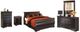 Signature Design by Ashley® Huey Vineyard 4-Piece Black Queen Sleigh Bed Set-0