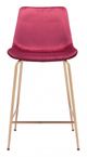 Zuo® Tony Red and Gold Counter Chair-1