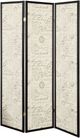 Coaster® Felice Espresso 3-Panel French Script Print Folding Screen-0