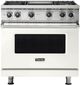 Viking® 5 Series 36" Pure White Pro Style Natural Gas Range-0