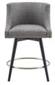Olliix by Madison Park Mateo Grey Swivel Counter Stool-1