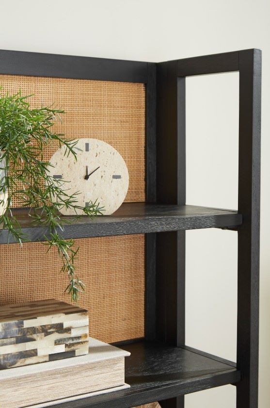 Signature Design by Ashley® Abyard Black/Natural Bookcase-3