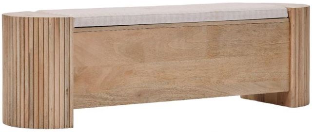 Jaipur Furniture Reid Brown Upholstered Storage Bench-0