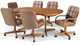 Allwood Furniture Group #98B Medium Oak 7 Piece Dining Set-0