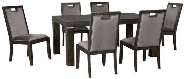 Signature Design by Ashley® Hyndell 7-Piece Dark Brown Dining Set-0