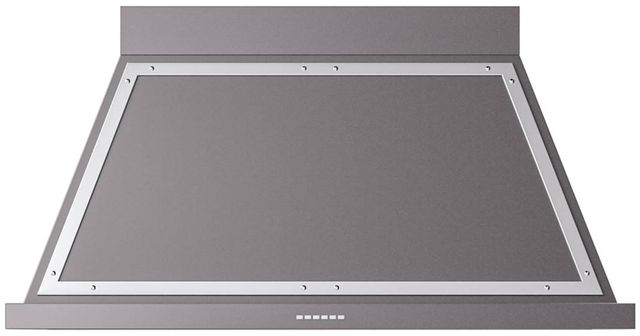 Ilve® Nostalgie II Noblesse 48" Graphite Matte Wall Mounted Range Hood with Chrome Trim-0