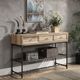 ACME Furniture Brantley II Oak Sofa Table with Sandy Black Base-3