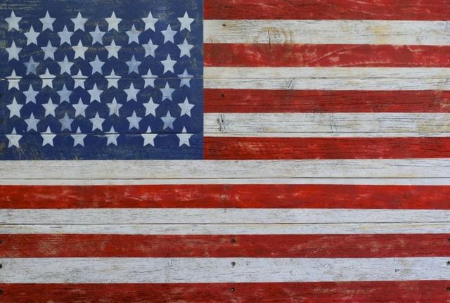Classy Art American Flag by Brandi Fitzgerald Wall Art-0