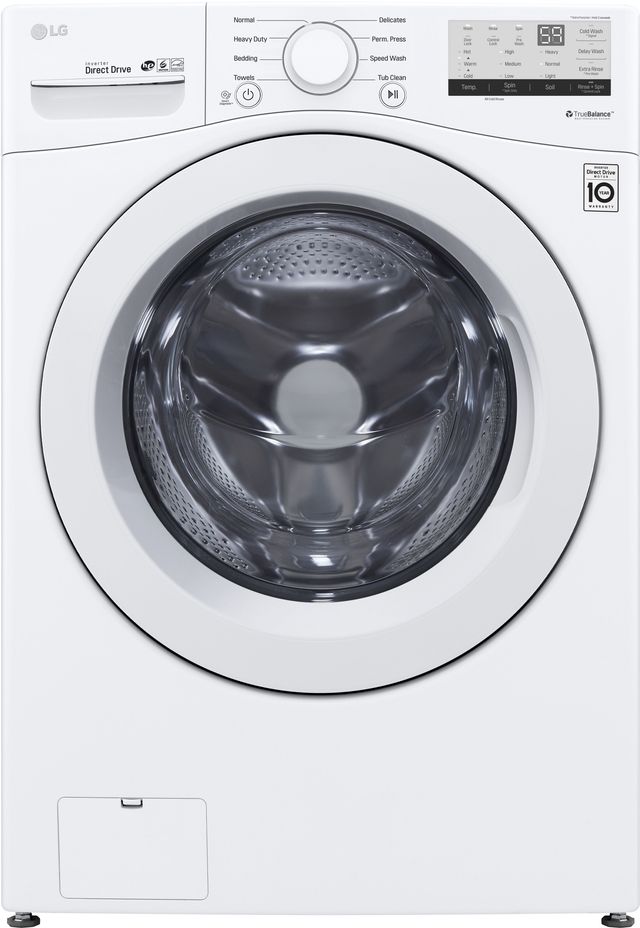 LG White Front Load Washer & Gas Dryer Laundry Pair-1
