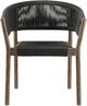 Armen Living Doris 2-Piece Charcoal Dining Chairs-1