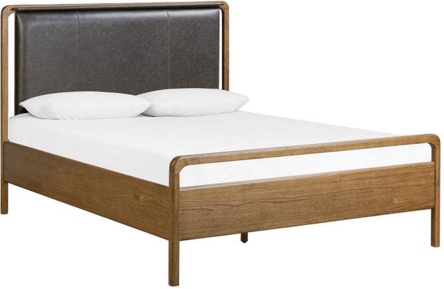 Four Hands Rosedale Amber Oak Veneer/Chaps Ebony Queen Panel Bed-0