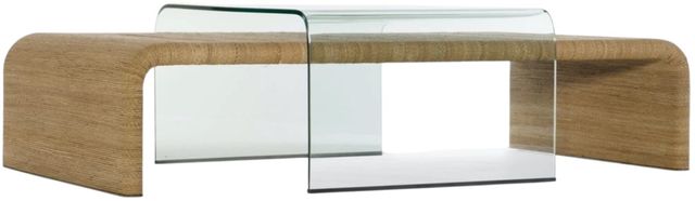 Hooker® Furniture American Life Amani Glass Top Cocktail Table with Brown Base-0