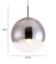 Zuo® Kinetic Chrome Ceiling Lamp-3