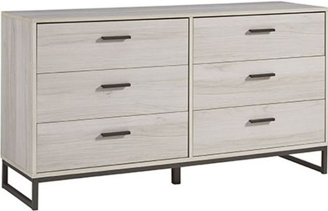 Signature Design by Ashley® Socalle 4-Piece Natural Queen Panel Platform Bed Set-2