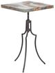 A & B Home Fret Brown Tripod Bistro Table with Black Base-0