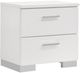 Coaster® Felicity 2-Piece White High Gloss Full Panel Bed and Nightstand-3